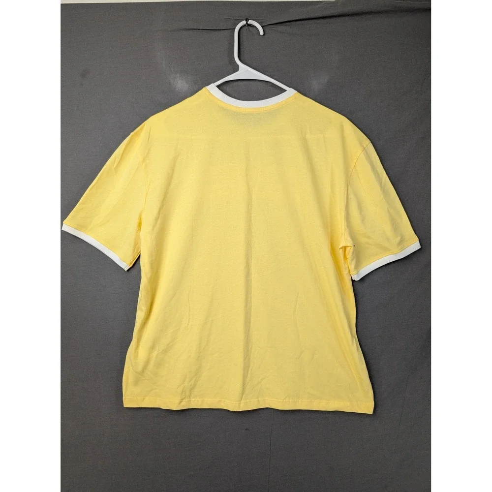 Tommy Hilfiger Mens Ringer T-Shirt Yellow Size Large